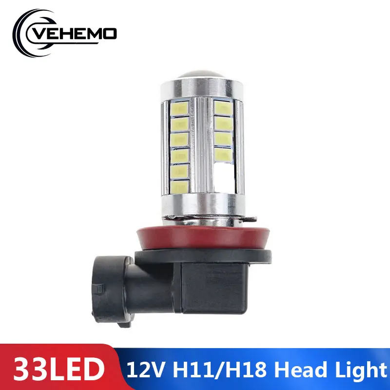 Vehemo налобный фонарь 33 светодиодный супер яркий DC12V белый светодиод H11/H8