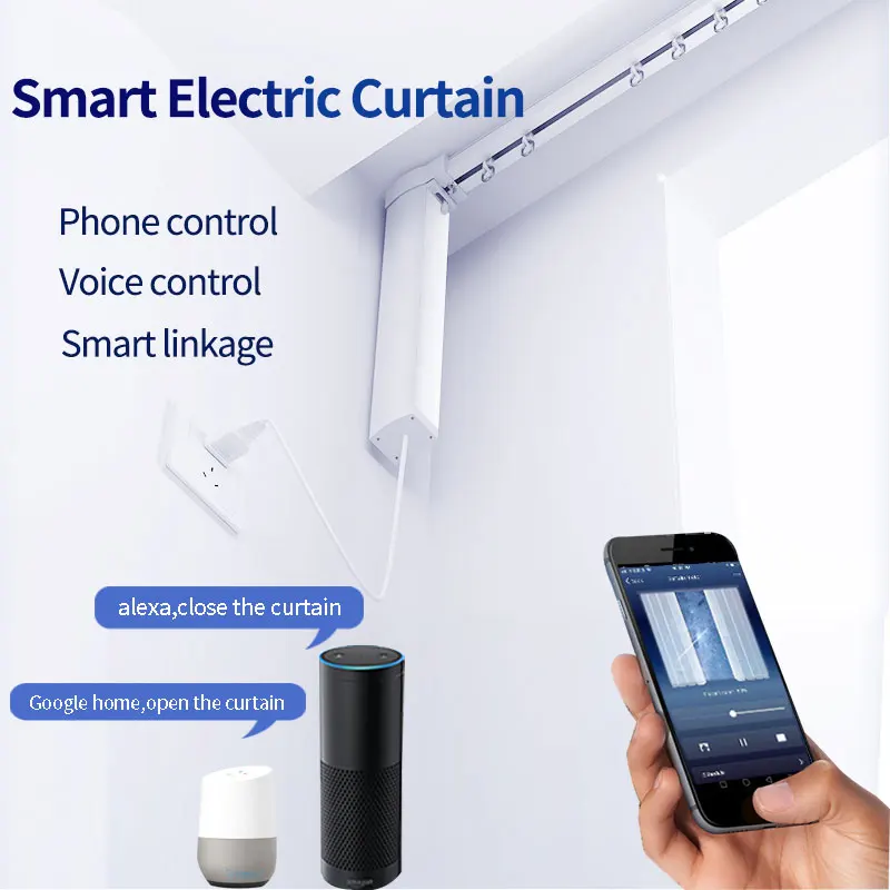 electric curtains google home