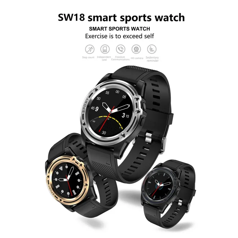 SW18 водонепроницаемые спортивные Смарт-часы, Bluetooth браслет, фитнес-трек, анти-потеря, умный браслет с напоминанием, поддержка sim-карты