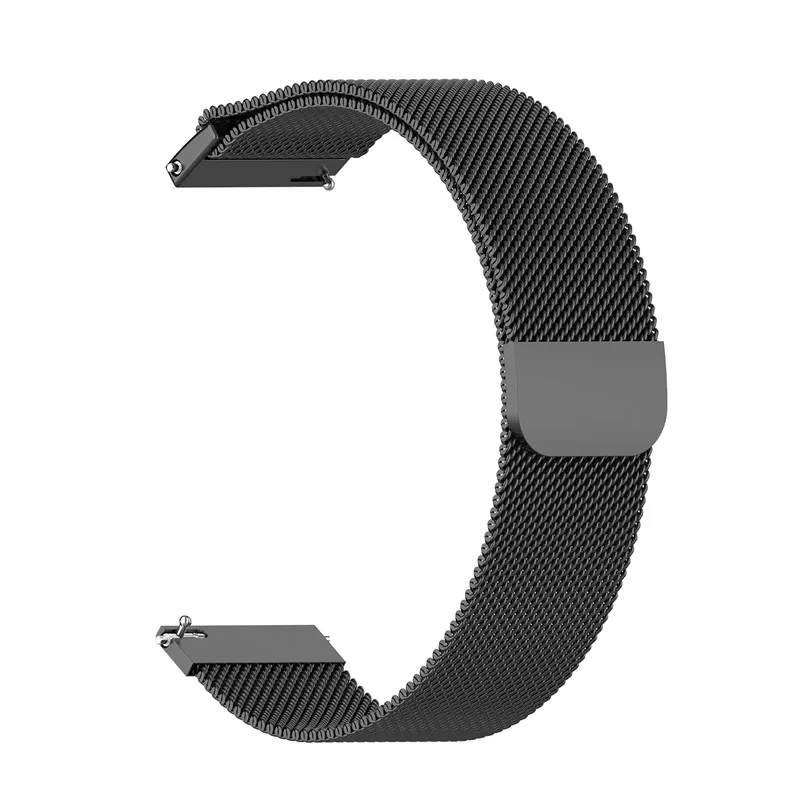 Для Amazfit GTR 47 мм/Amazfit Pace Миланская петля браслет из нержавеющей стали ремешок 22 мм для Ticwatch E2/huawei Watch 2 Classic - Цвет: Black