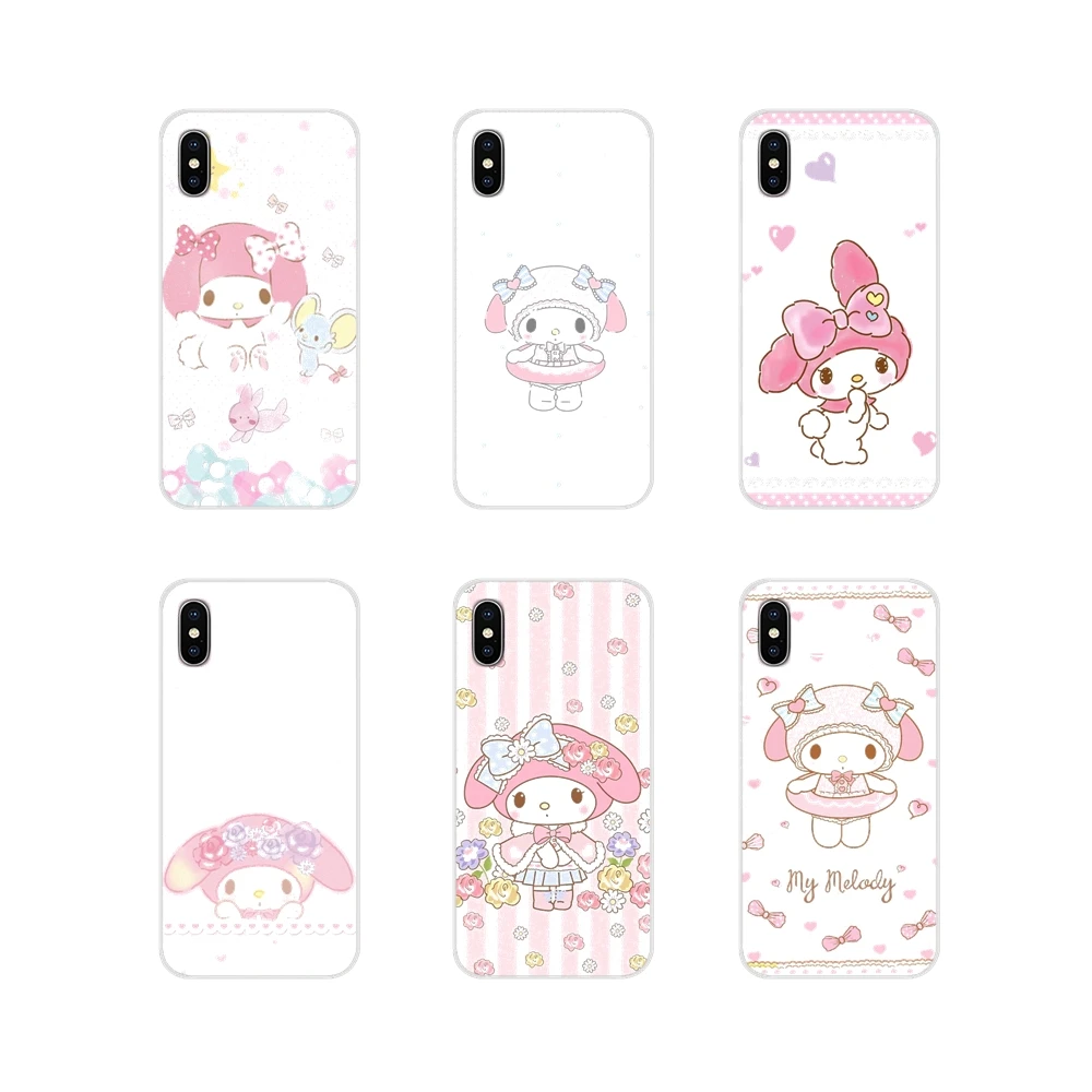 Чехол из ТПУ для Samsung Galaxy S2 S3 S4 S5 Mini S6 S7 Edge S8 S9 S10E Lite Plus Cute My Melody Little Twin Stars Black |