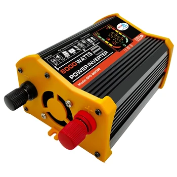 

6000W Smart Display Car Power Inverter Converter Adapter Dual USB Voltage Transformer Modified Sine Wave