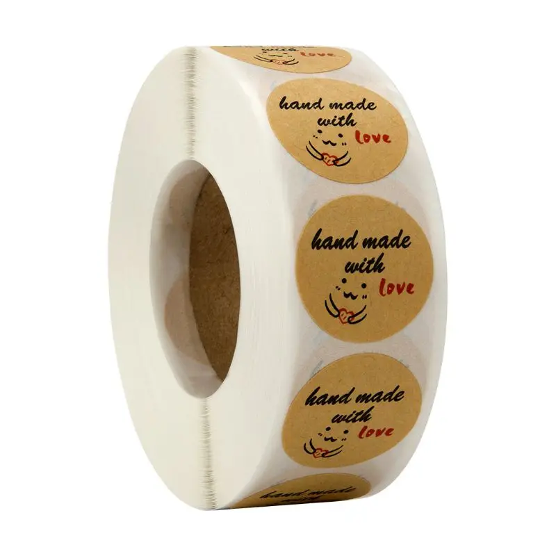 

500 Pcs / Roll Sealing Sticker Labels Thank You Sticky Stickers Kraft Baking