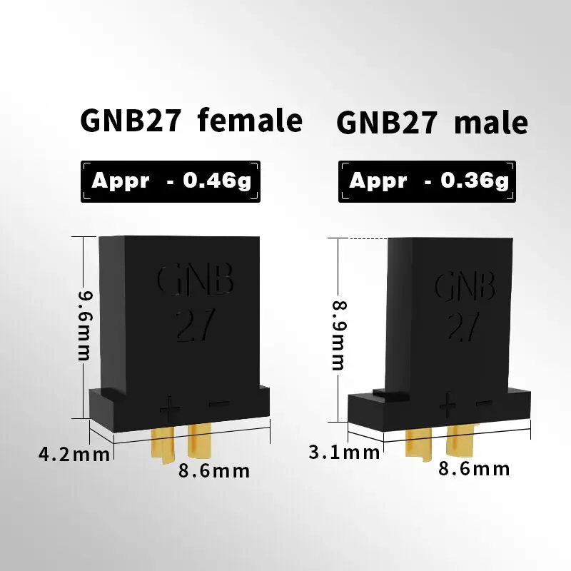 Разъём Gaoneng GNB 27 папа+мама (2,7мм) Разъём Gaoneng GNB 27 папа+мама (2,7мм)