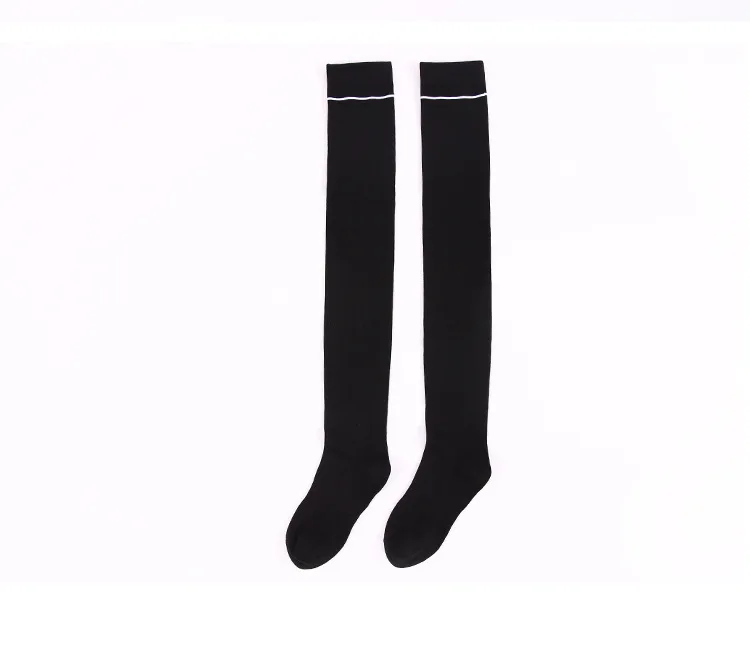 Dankena Lettered Star Stripes Knee Socks Japanese-style Students Street Skateboard Popular Brand Western Style Stockings Women's