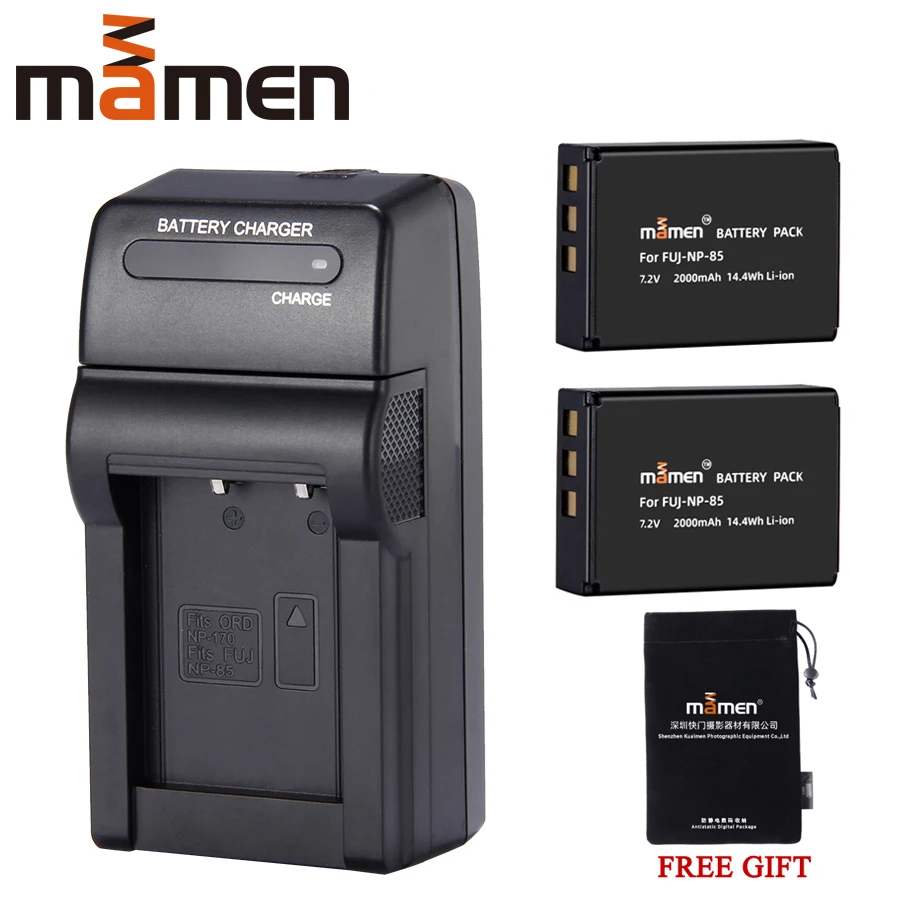 Mamen NP-85 NP 85 NP85 Rechargeable Digital Battery+ Single Charger for Fujifilm SL240 SL245 SL300 SL305 CB170 Camera Batteries