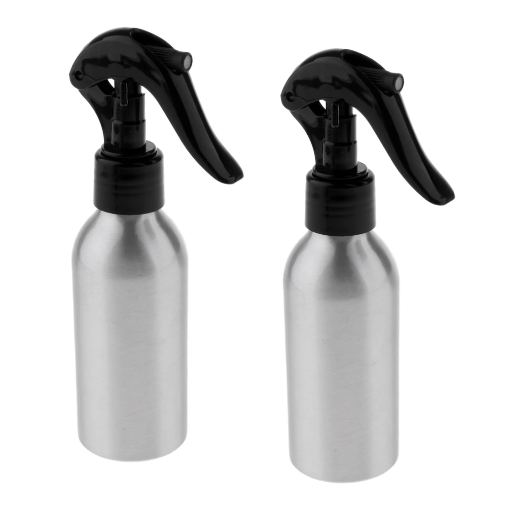2, Refillable, 120ml/4.2 oz, Empty, Clear Plastic Spray Bottles with Trigger Sprayers