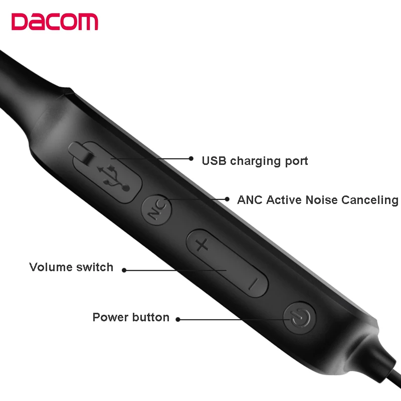 DACOM L54 ANC беспроводные Bluetooth наушники IPX7 водонепроницаемые активные шумоподавляющие наушники с шейным ремешком Спортивная гарнитура для телефона