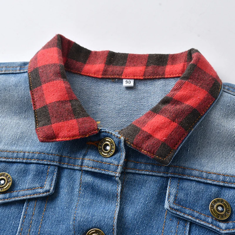 top and top Autumn Winter Fashion Unisex Baby Boys Girl Denim Jacket Coats Infant Long Sleee Lapel Outerwear Toddler Windbreaker