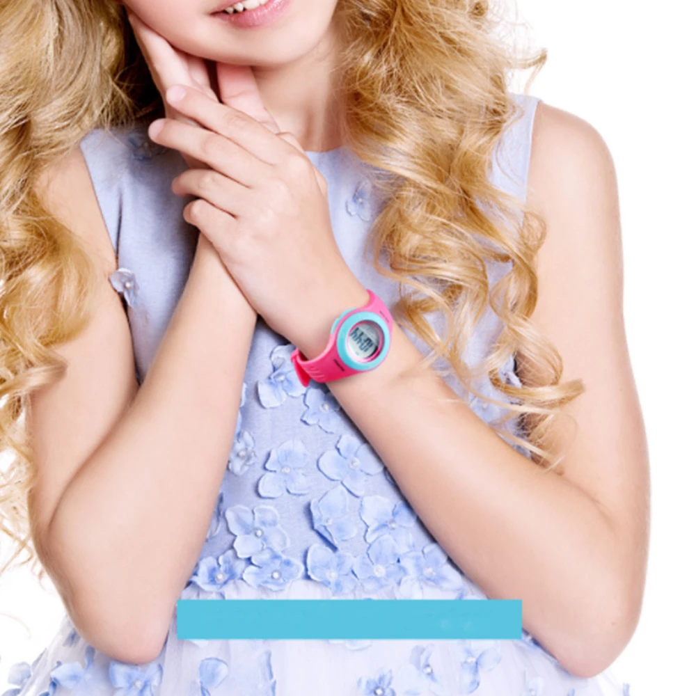 Многофункциональные детские часы для мальчиков и девочек, спортивные часы, цветной светодиодный, светящийся, водонепроницаемые часы