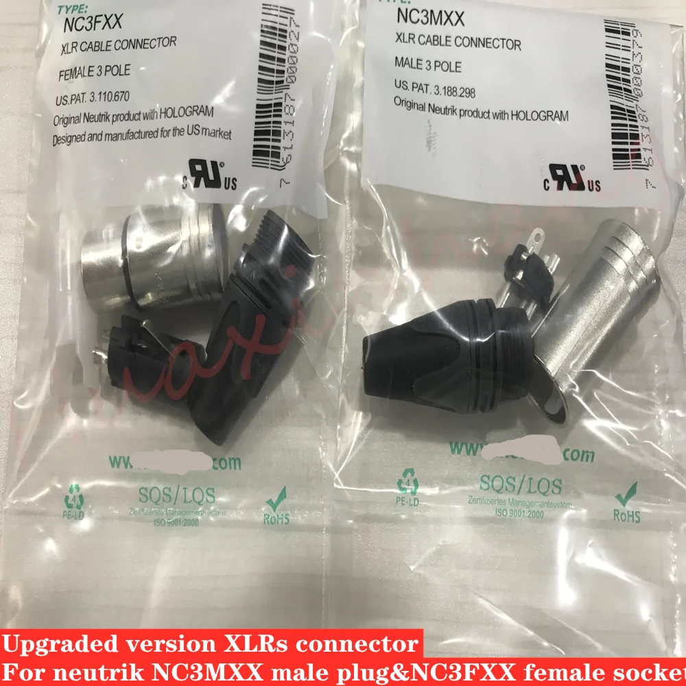 

20Pcs/lot 10PCS NC3MXX & 10PCS NC3FXX For NEUTRIK Male and female A set 3 Pin XLR Connector withe high quality
