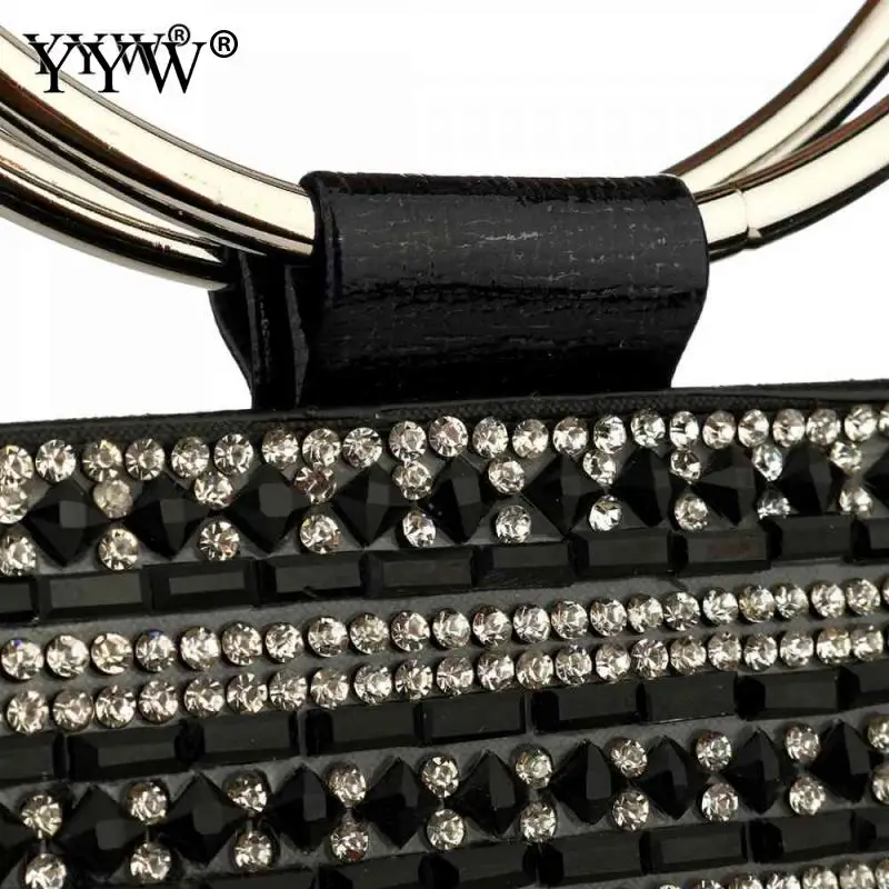 Женская вечерняя мини сумка YYW золотистая Сумка клатч с круглой ручкой свадебная