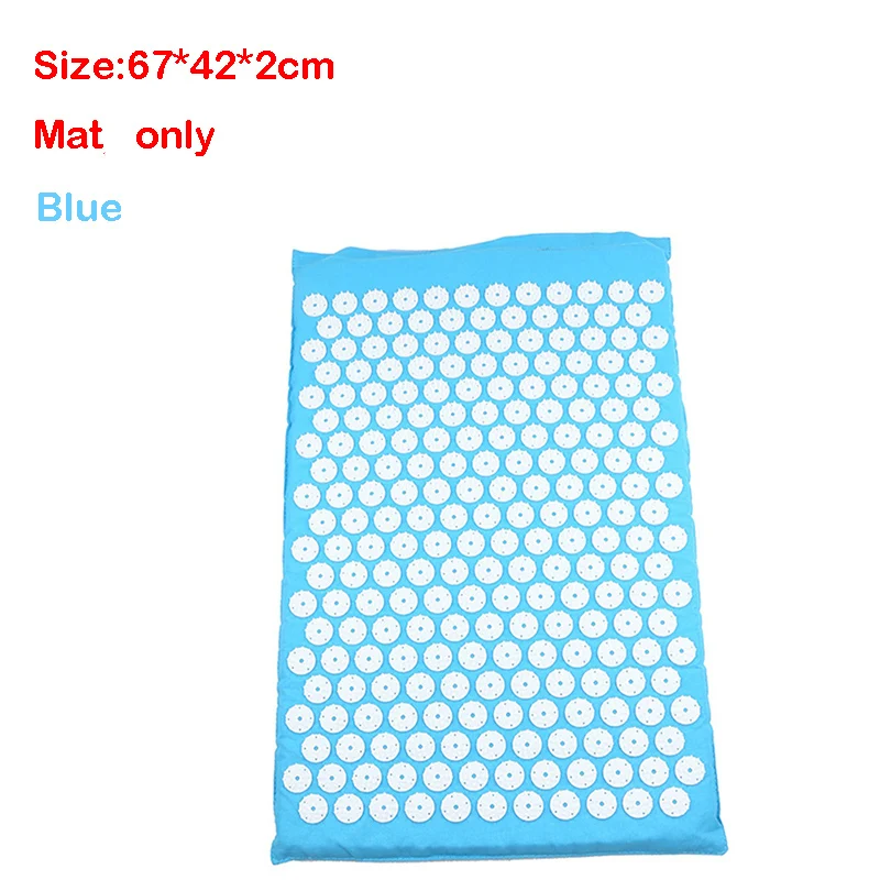 Light blue mat only Коврик для йоги и акупрессуры для спины и тела, снимающий напряжение при напряжении, ABS, Спайк, акупрессура, массажный расслабляющий коврик для боли - Цвет: Light blue mat only