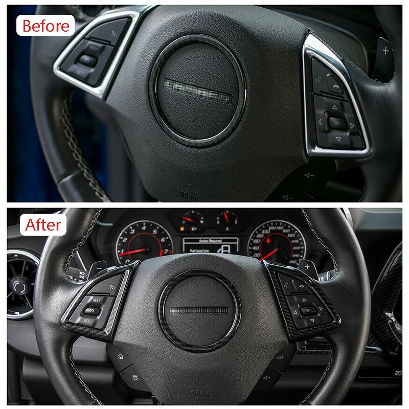 Накладка на руль из углеродного волокна для Chevrolet Camaro