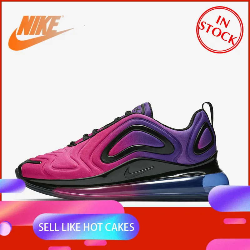 Скидка Оригинальные подлинные кроссовки для бега Nike Air Max 720, Женская дышащая спортивная обувь, новые цвета, новые товары, AR9293 500