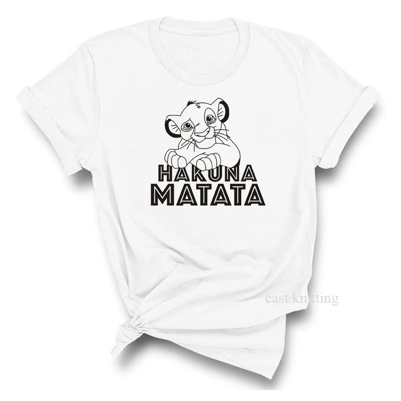 WVIOCE забавная рубашка хакуна матата Женская Harajuku Kawaii модная футболка Femme летняя футболка короткий рукав Топ Футболка женская футболка