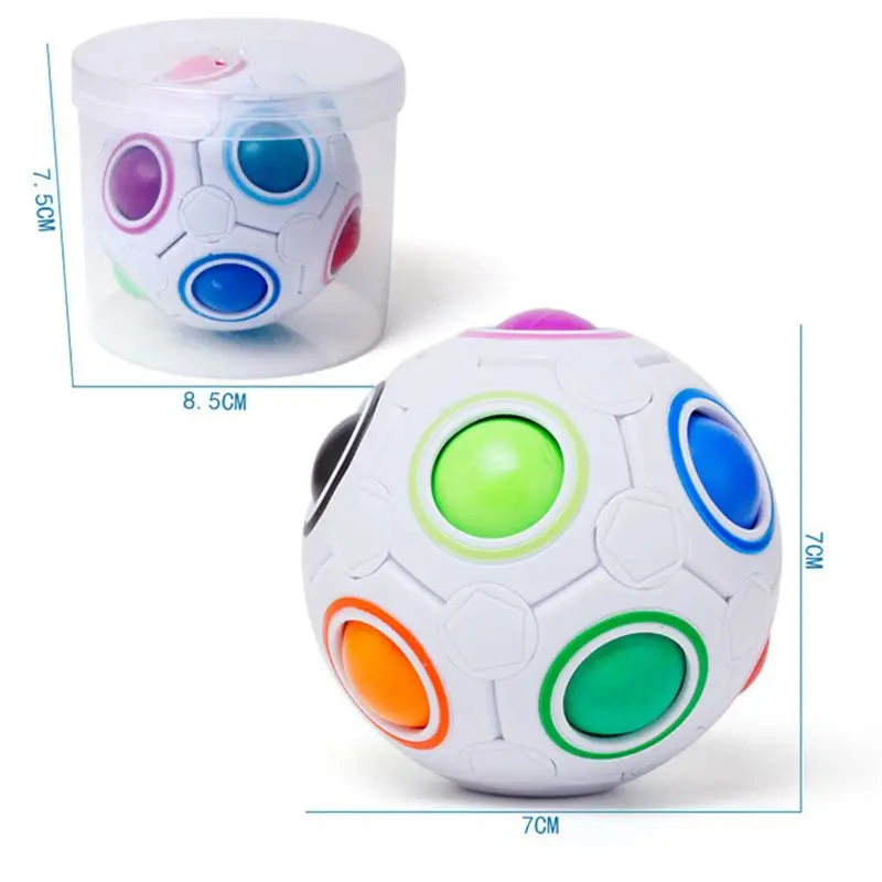 

Magic Ball Toy Fidget Rainbow Puzzle Magic Ball For Concentration Kids Gift 090B