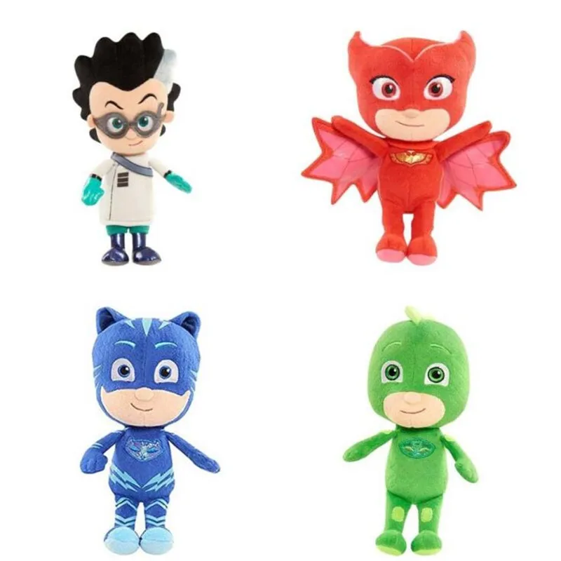 4 Pcs/Set 20-25 CM Pj Masks Series Anime Stuffed Doll Plush Toys Children Birthday Gifts