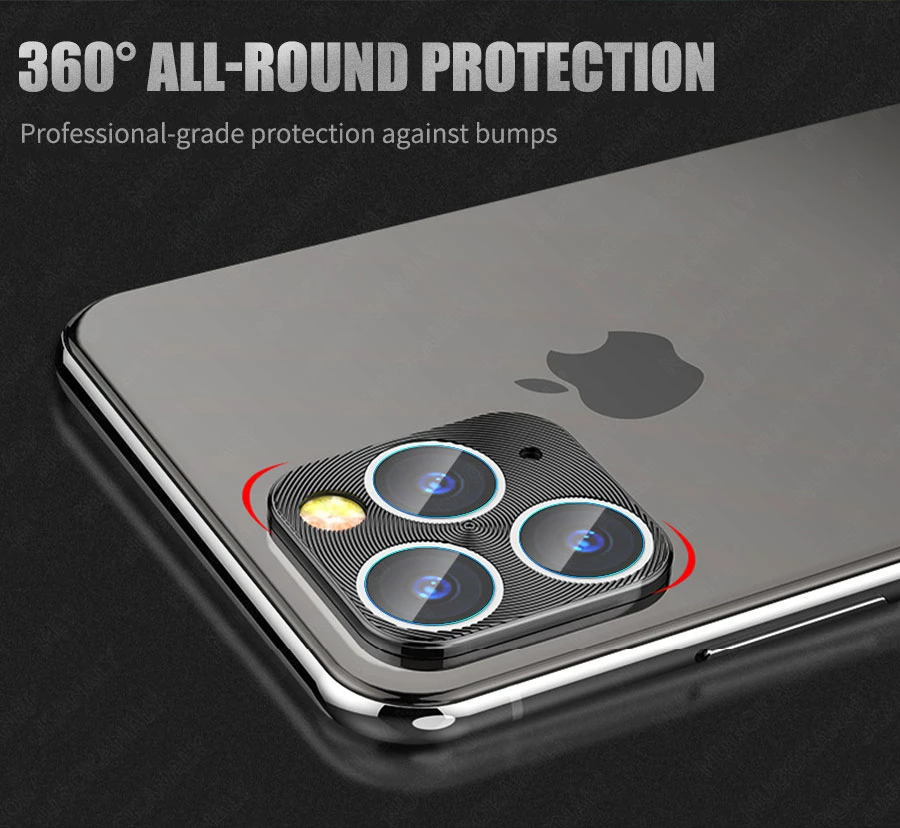 2 в 1 Защитное стекло для камеры для iPhone 11 Pro Max металлическое защитное кольцо для iPhone 11 Pro Max защитная пленка