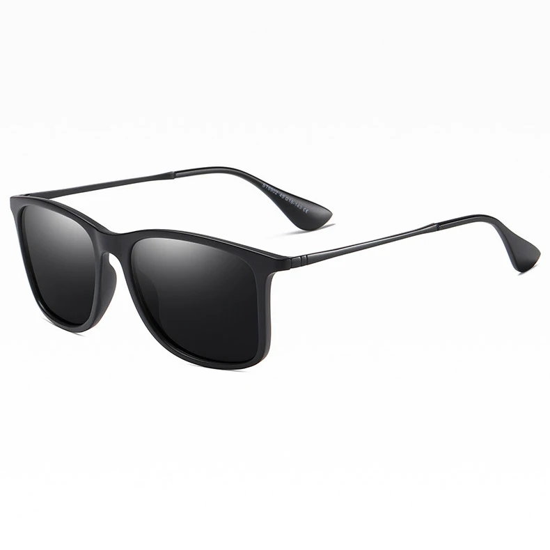 Matte Black SALAYO, классические поляризационные солнцезащитные очки, мужские, женские, фирменный дизайн, для вождения, квадратная оправа, солнцезащитные очки, мужские, очки, UV400, Gafas De Sol - Цвет линз: Matte Black