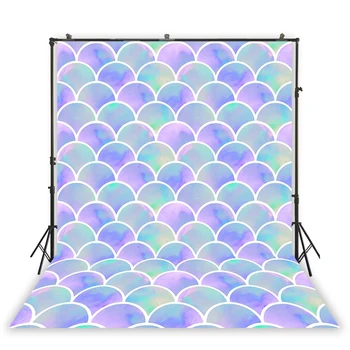 

Watercolor Scales Pattern Mermaid Backdrop Girl Birthday Portrait Background Smash Cake Photo Shoot Photography Filming Backdrop