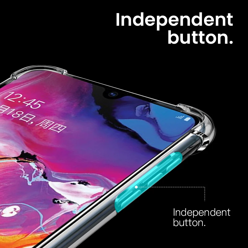 Противоударный чехол для Samsung Galaxy A50 A51 A70 A40 A71 A60 мягкий из ТПУ Sansung S10 Plus S8 S9 A20e A30