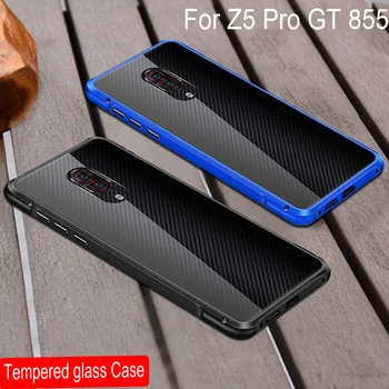 

Aluminum Metal Frame and Transparent Tempered Glass Back Cover Bumper Case For Lenovo Z5 Pro GT 855 Shockproof Cover gt 855