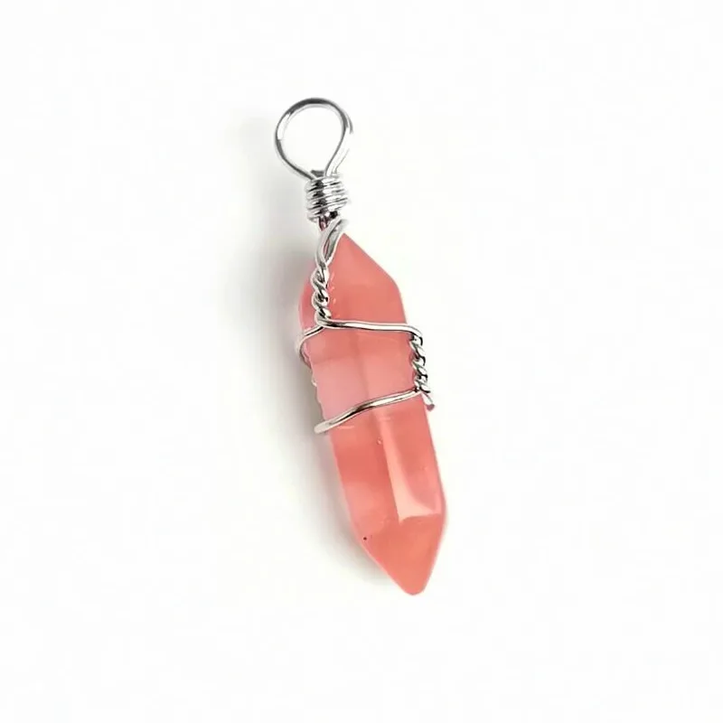 Crystal Pendant Quartz Pendant Alloy Pendant Stainless Steel Pendant Glass Pendant Shell Pendant Resin Pendant Agate Pendant Spider Pendant Mix Crystal Stone Opal Malachite Lapis Green Howlite Stone Onyx Rose Pink Quartz Carnelian Faceted Bead Twining Pendant 1PCS