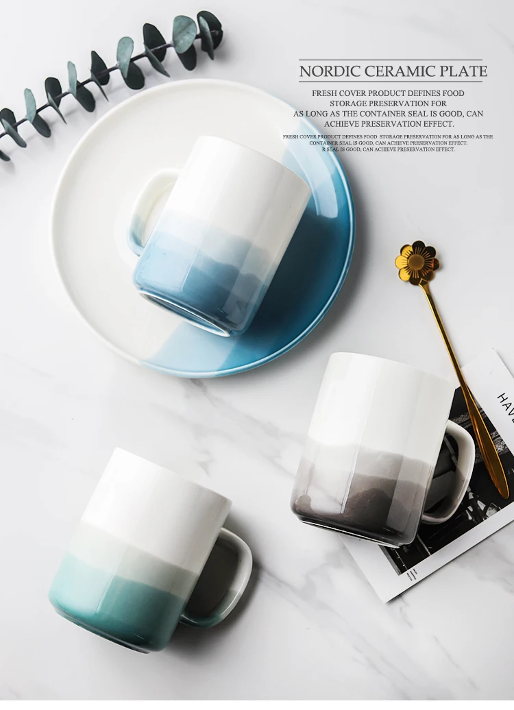 Ceramic Cup Female Creative Mug Personality Nordic Lovers Cup Large Capacity Household Office Cup Breakfast Cup