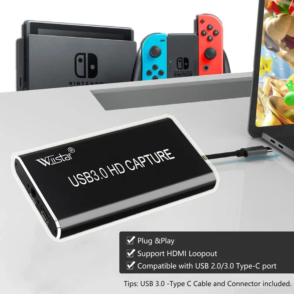  USB 30 captura de vídeo HDMI a USB 30 HD 1080P Video USB tarjeta de captura para PC PS4 juego en vi