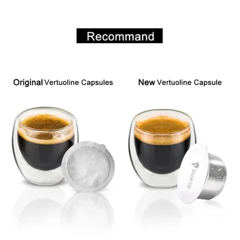 

High Quality Stainless Steel Coffee Capsules Pods Filters Reusable 51-100ml For Delonghi Silver