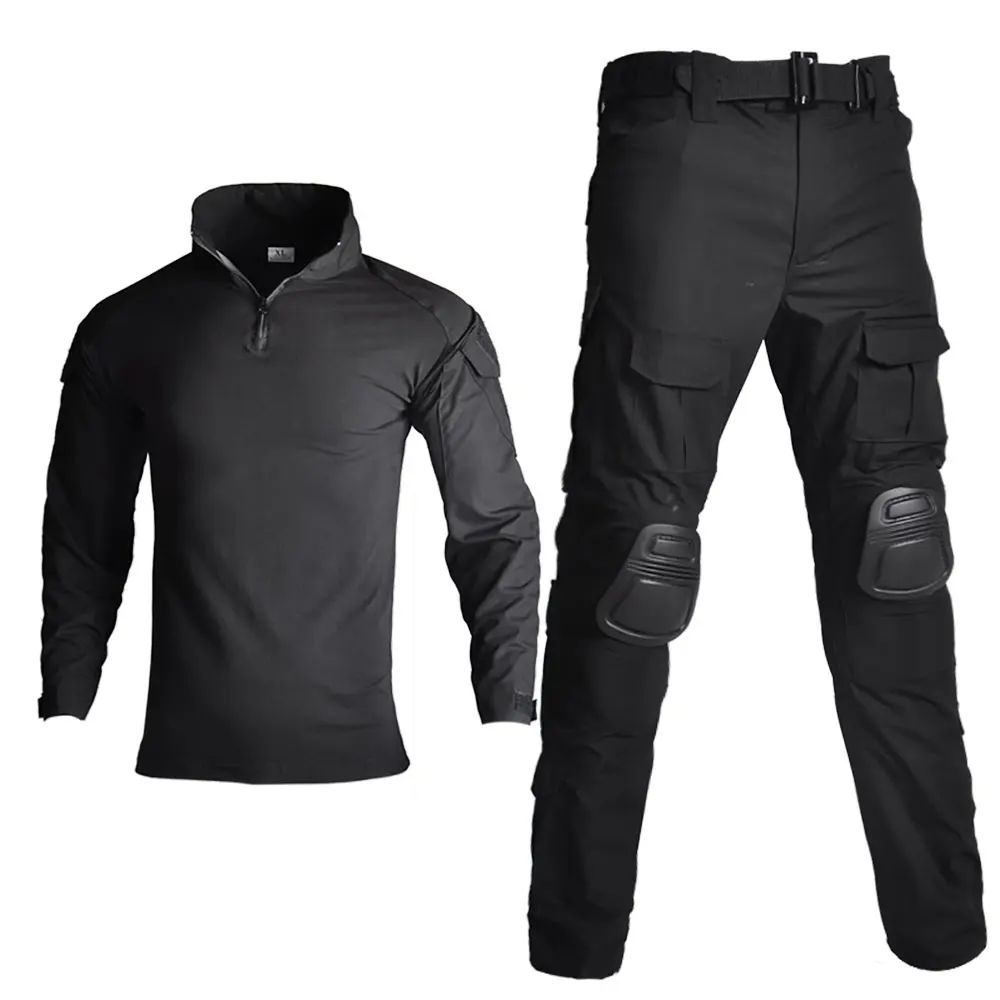 2020 Tactical Camouflage Military Uniform Clothes Suit Men US Army clothes Airsoft Military Combat Shirt + Cargo Pants Knee Pads