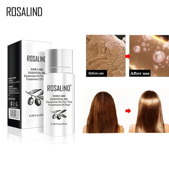 

ROSALIND 2PCS Hair Oil Shampoo Keratin For Hair Treatment Serum Hairs Mask Keratin Shampoo Argan Oil Repair Care Oil For Hair
