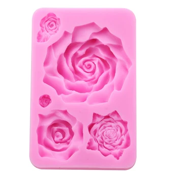

Rose Flower Handmade Soap Silicone Mold Chocolate Gumpaste Fondant Cake Candle Moulds Cake Decorating Mould Confectionery Tools