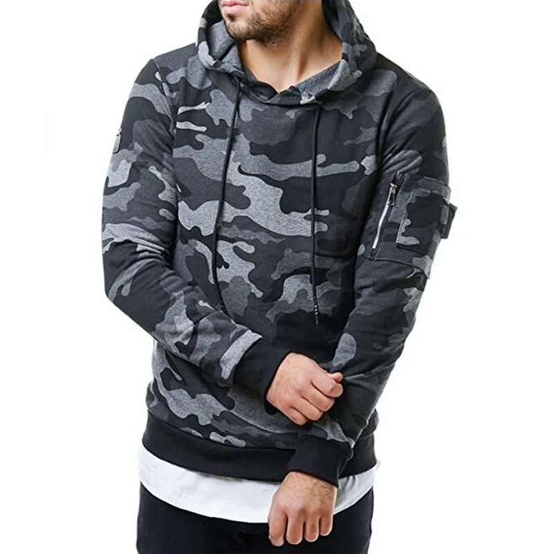 Style A-01 Мужские свитера для бега, военные толстовки с капюшоном, тренировочный свитер, камуфляжные пуловеры для спортзала, фитнеса, спортивная одежда для мужчин - Цвет: Style A-01