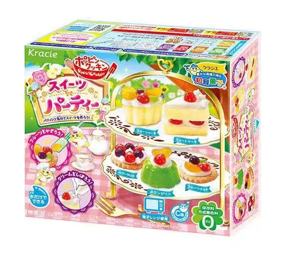 DIY Kracie Popin Кук конфеты тесто игрушки. Торт ко дню рождения картофель фри десерт счастливый кухня японский делая комплект - Цвет: dessert