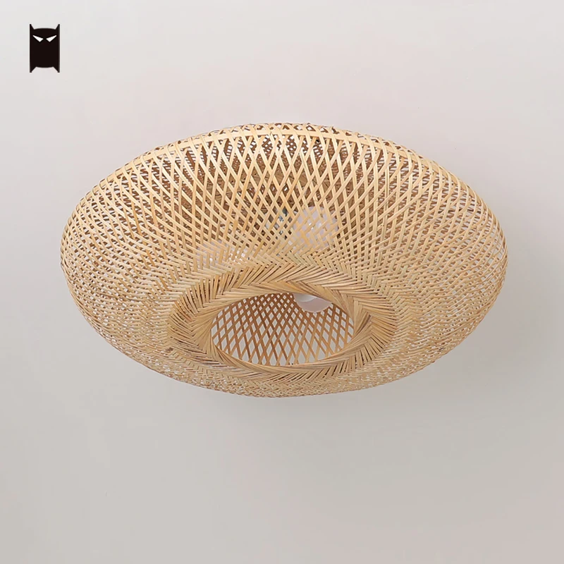 50cm Round Bamboo Wicker Rattan Semi 