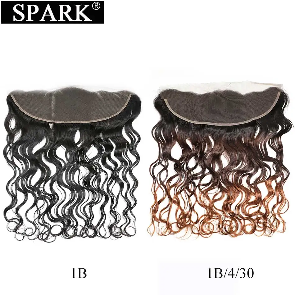 Волнистые бразильские волосы Spark 13*4 кружевные фронтальные для детей 100%
