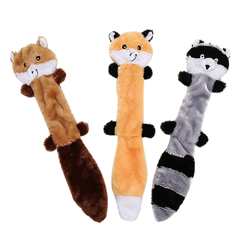 

Cute Pets Dog Toys Cartoon Stuffed Squeaking Toy Dogs Cat Chew Toy For Pet Plush Animal Puzzle Chew Toy