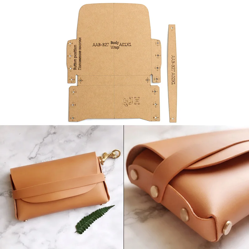 1Set Leather Craft Fashion Crossbody Bag Sewing Pattern Hard Kraft