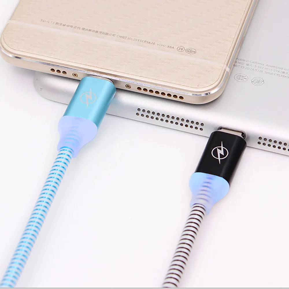 Видимый светодиодный светильник Micro usb для зарядки и синхронизации данных для телефона Android