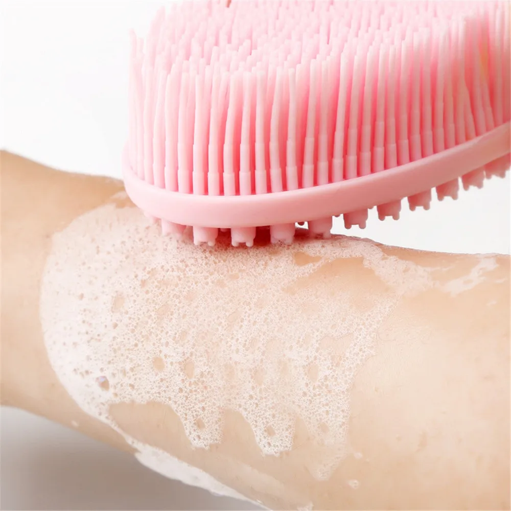 Ультра-мягкий силиконовый душ для ванны Массажная щетка массажер для головы и тела моющий Отшелушивающий массаж Nubs улучшает целлюлит# K10