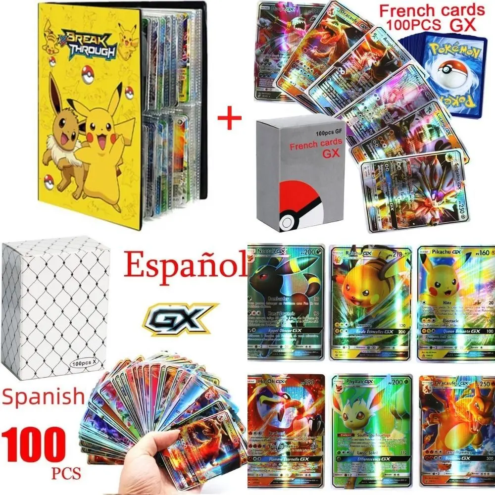 2021 latest style Pokemon French / Spanish GX V card holder 240 photo albums easy to carry children's gifts | Игрушки и хобби