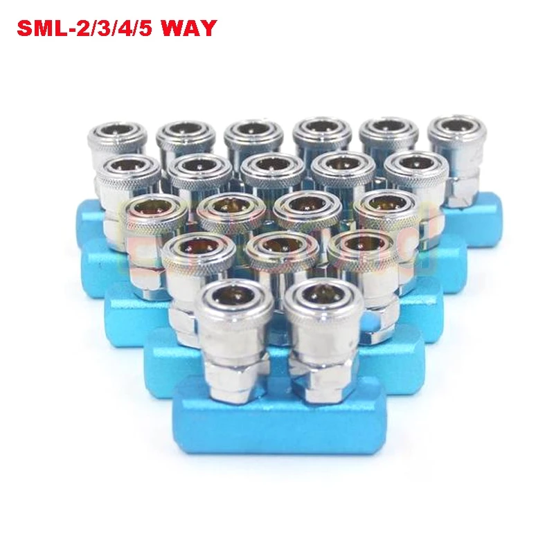 

Free Shipping C type Quick Connector Multi-line Air Exhaust SML-2 /3/4/5 Way Air Distributor SML Model
