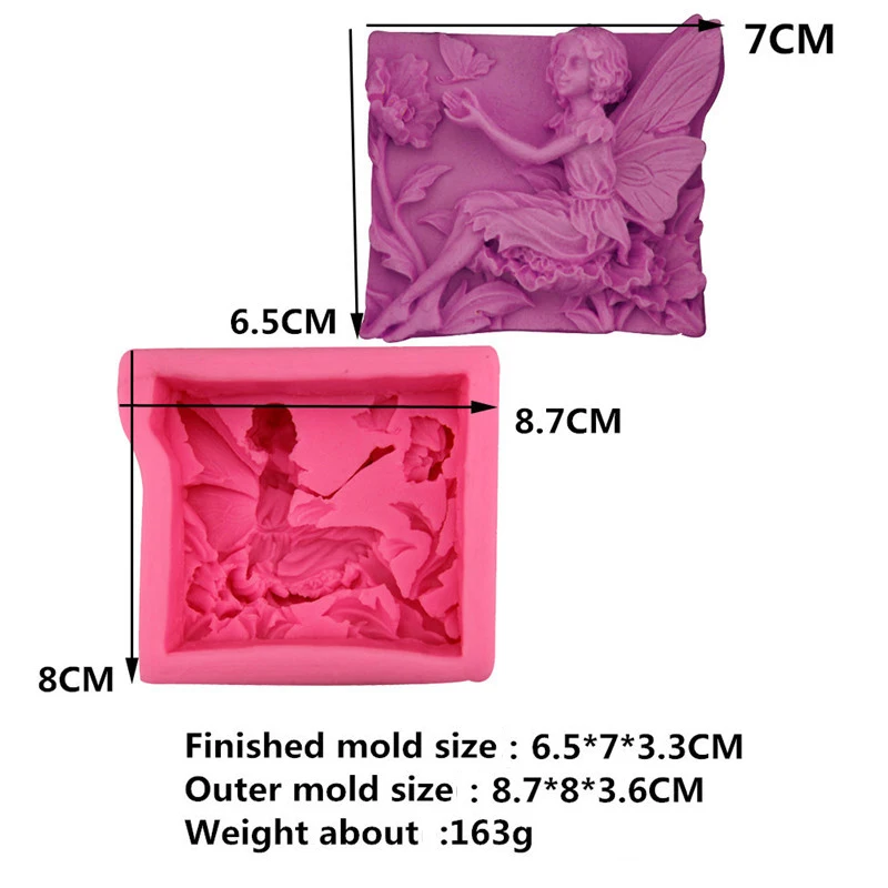 Fairy angel flower 3D Soap Molds resin clay silicone molds DIY handmade soap mold silica gel mould Newest Design