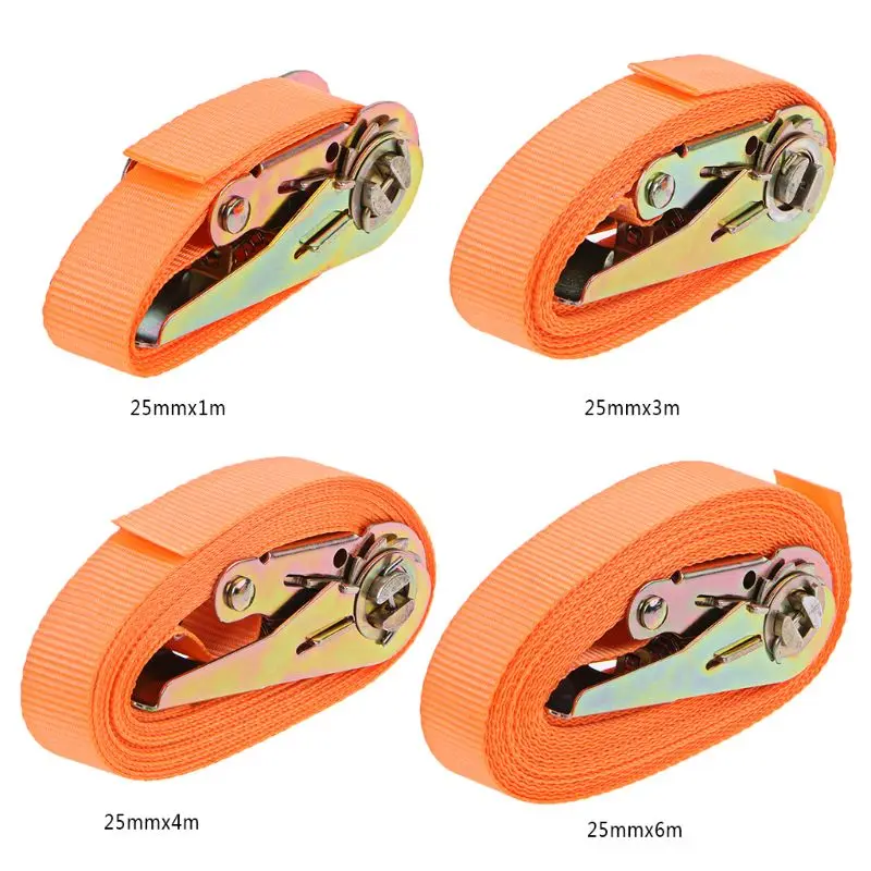 Porable Heavy Duty Tie Down Cargo Strap Luggage Lashing Strong Ratchet Strap Belt With Metal Buckle