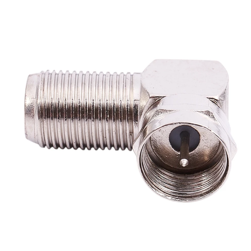 5 Pcs F Type Female to Male F/M Adapter Right Angled RF Coax Connector