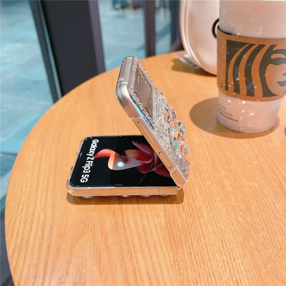Rhinestone Case For Motorola Moto Razr 40 50 Ultra Clear 3D Perfumn Bottle Diamond Funda