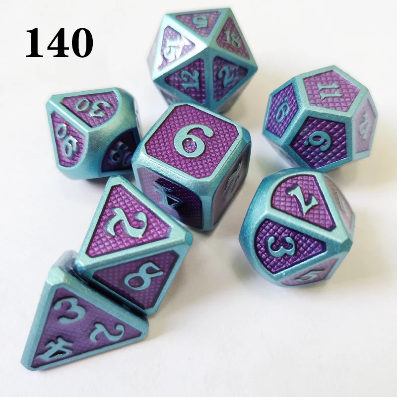 

DnD metal dice RPG MTG dice personality font dice include various color dice bag D4 D6 D8 D10 D12 D20