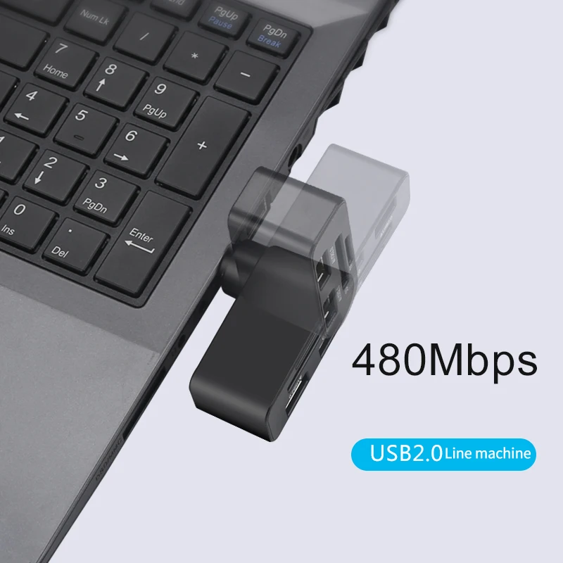 3 порта usb хаб Usb 2 0 концентратор вращающийся высокоскоростной USB Настольный